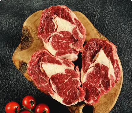 Whole muscle Angus beef cuts